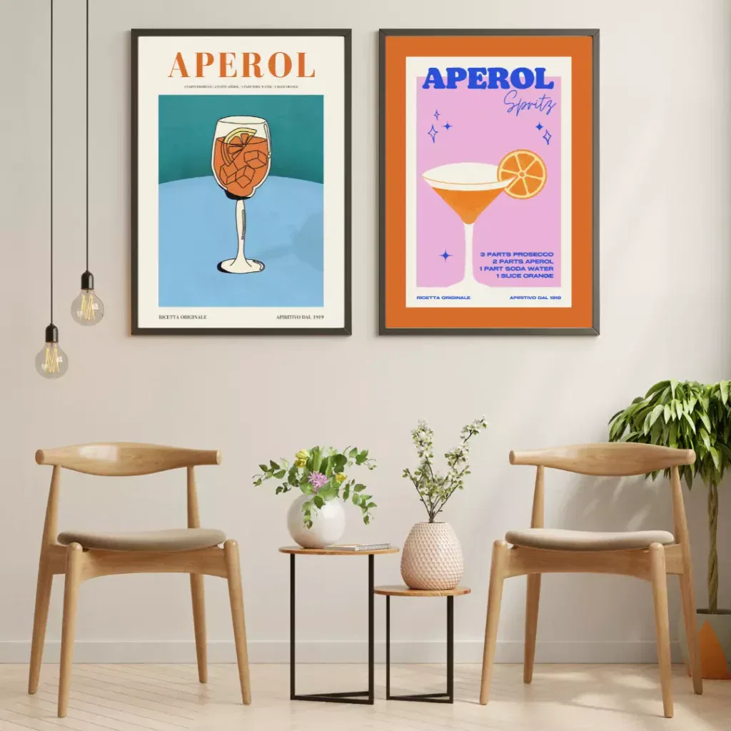 Apéro-Druckset mit Plakat- und Posterdesign.