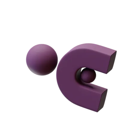 Eine violette Kugel und eine violette Kugel auf schwarzem Hintergrund.