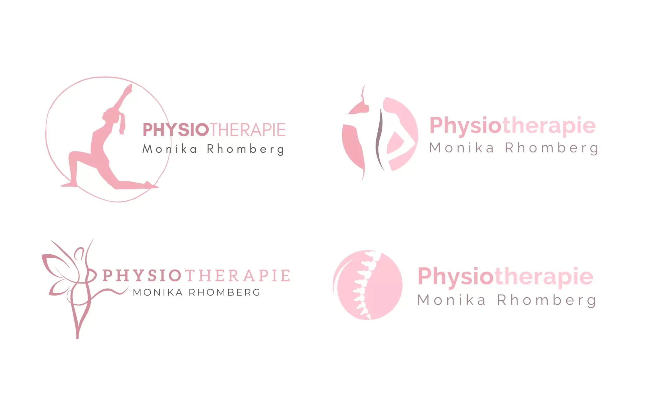 Physiotherapie-Logos für eine Klinik.