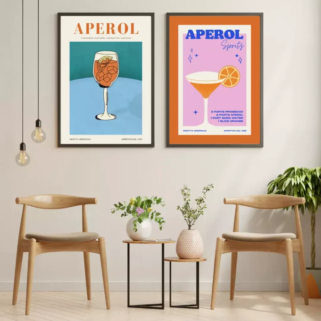 Apéro-Druckset mit Plakat- und Posterdesign.