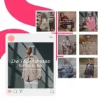 Collage aus deutschen Modeanzeigen, in denen Männer und Frauen Kleidung vorführen, mit Werbetexten und dem Markennamen „Schanda Mode“ auf jedem Bild.