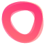 Ein rosa Logo auf weißem Hintergrund mit einer adaptiven Farbpalette.